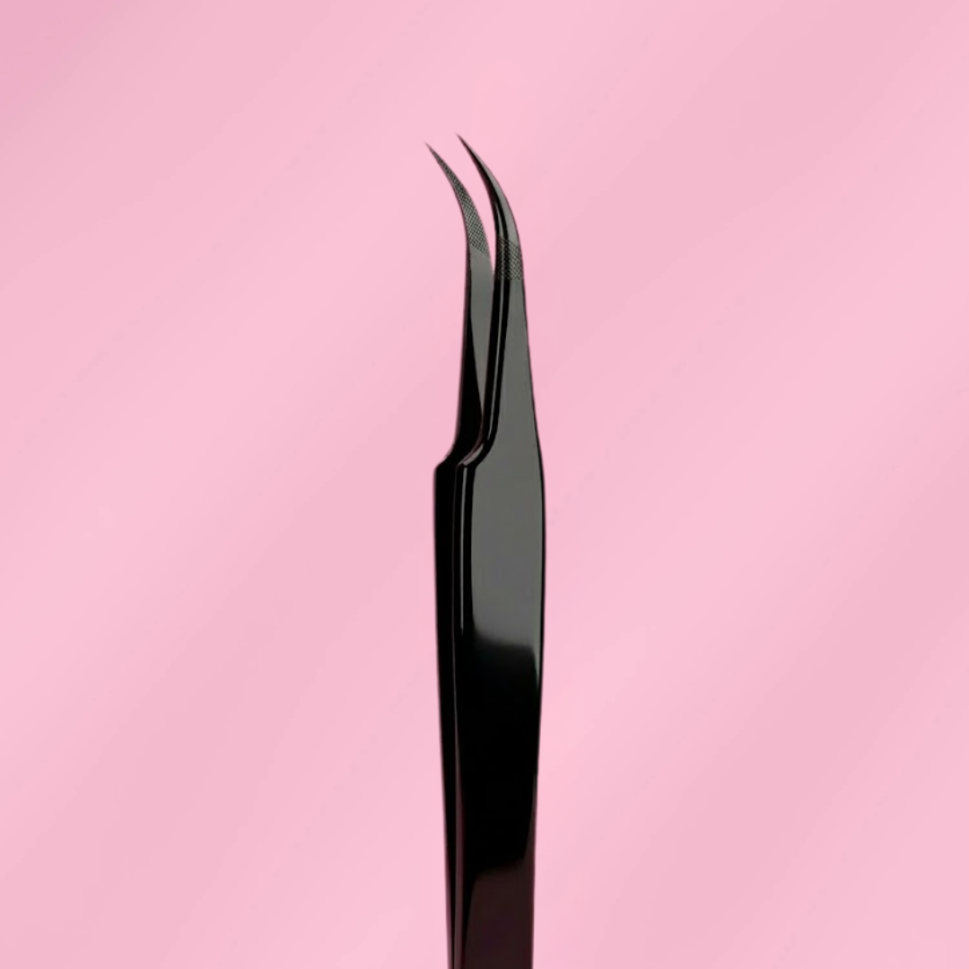 CURVY QUEEN - BLACK - Curved Fibre Grip Tweezer