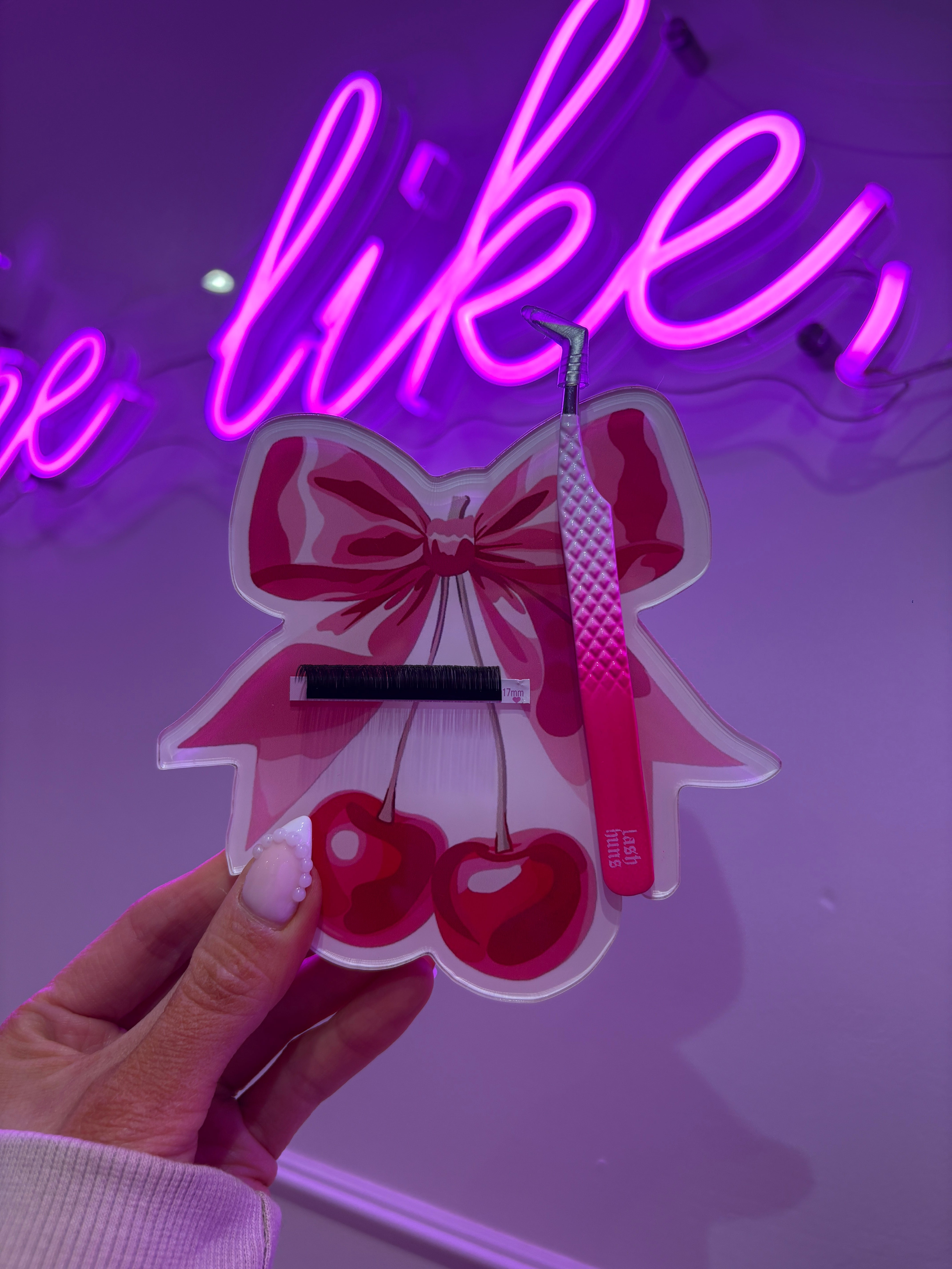 Cherry Bow Lash Tile