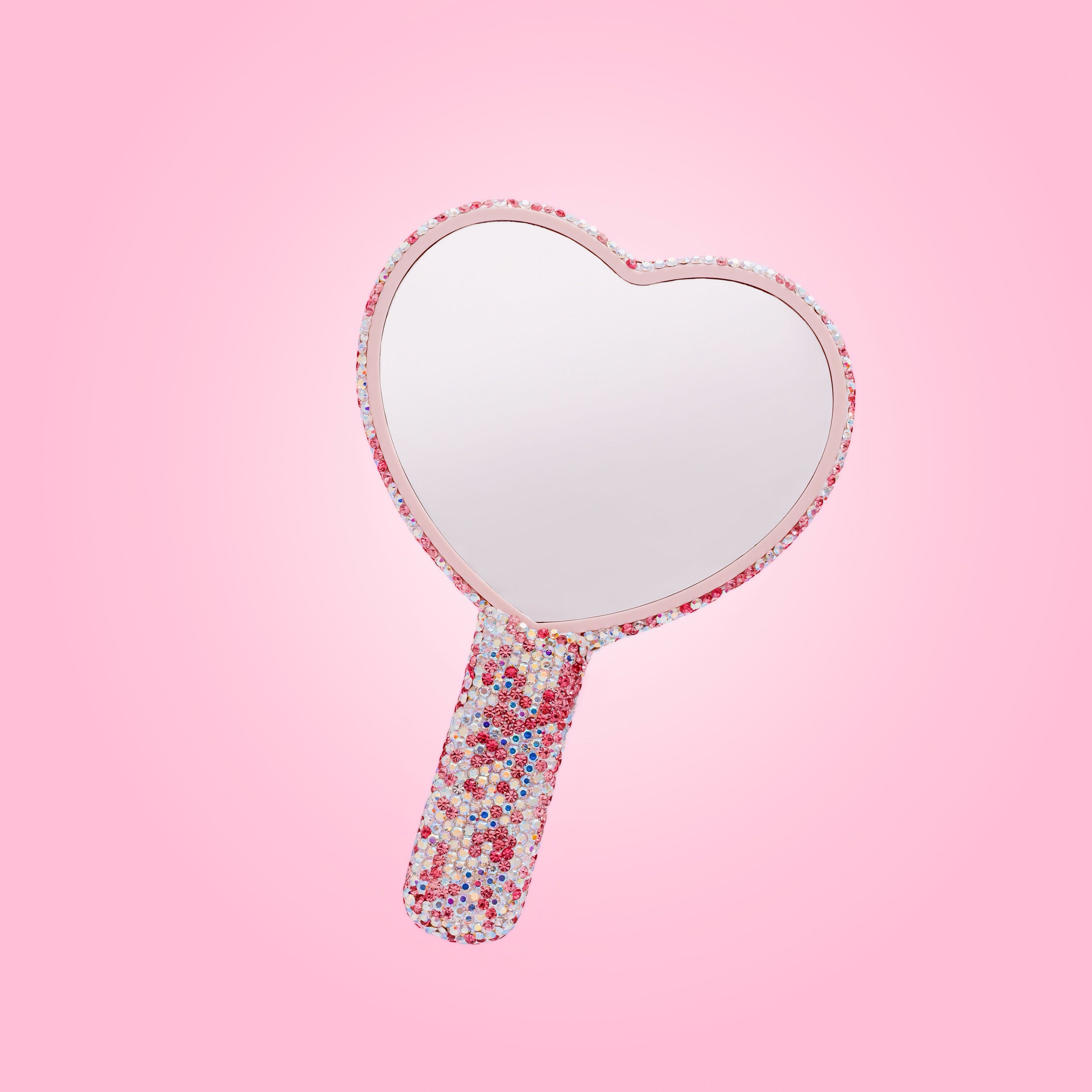 Heart shape sparkle mirror