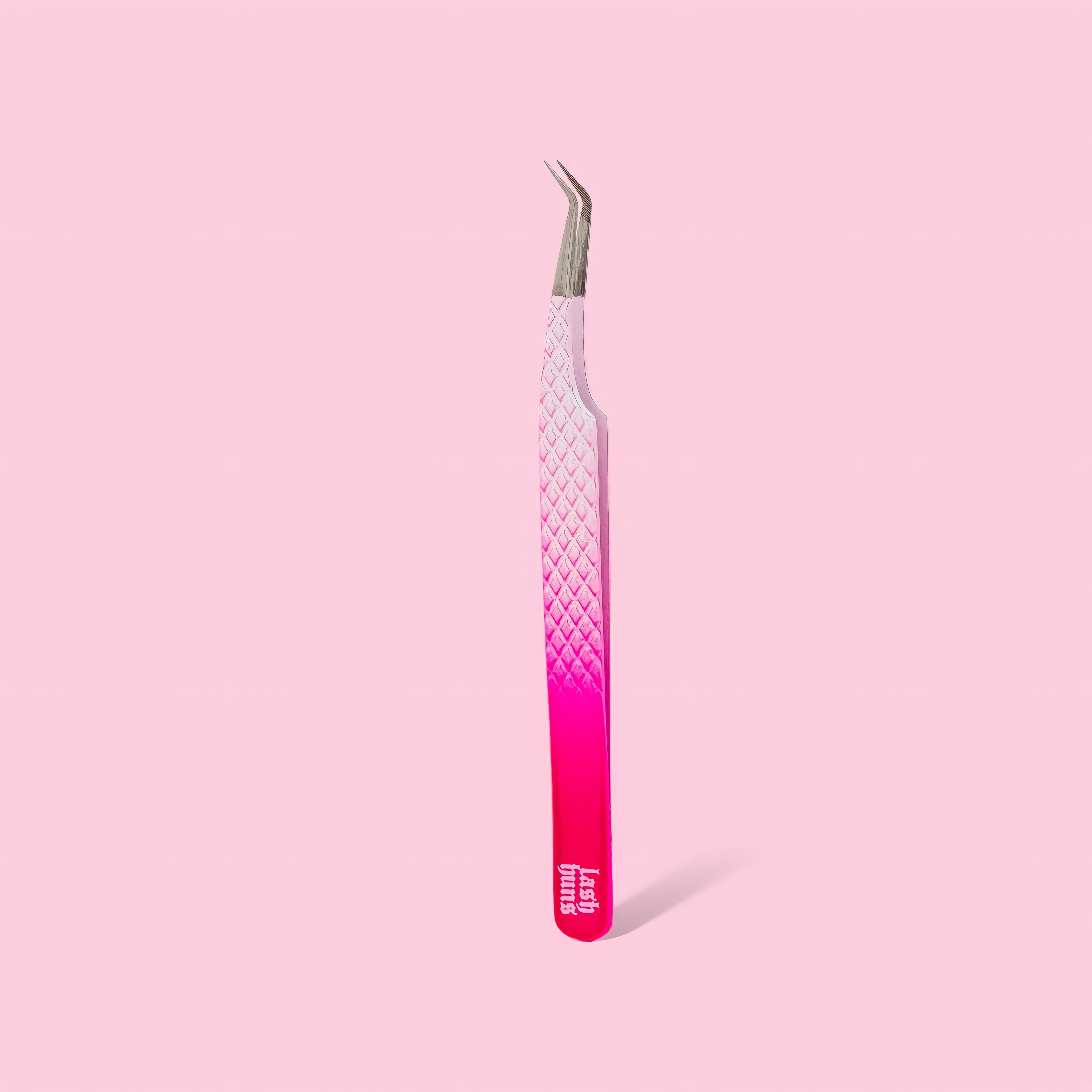 SIS-Fibre Grip Lash Tweezer-(Angled Isolation)