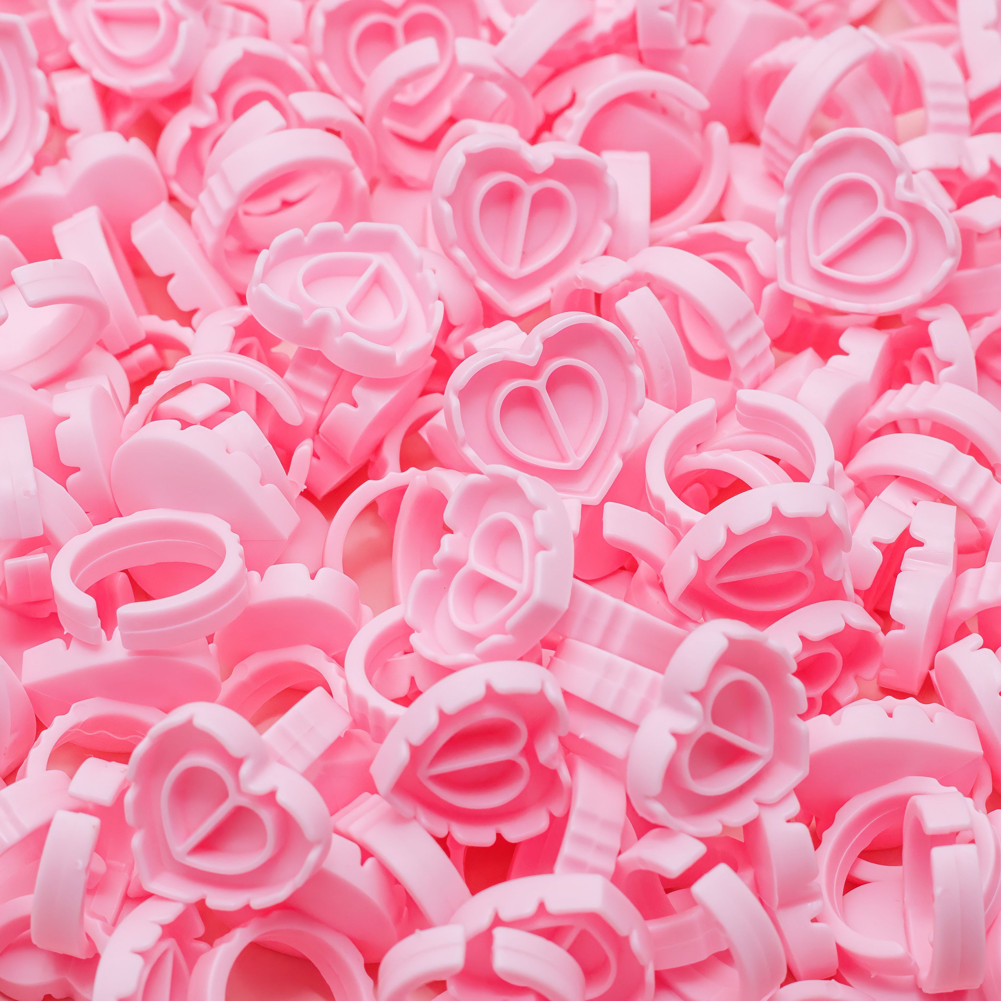 100 Heart Glue Rings
