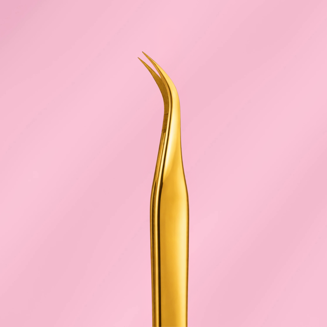 CURVY QUEEN - GOLD - Curved fibre Grip Tweezer