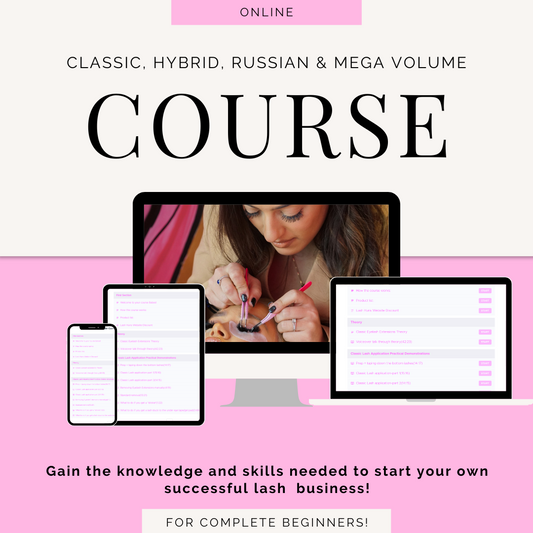 ONLINE beginner Classic, Hybrid, Russian & Mega Volume training course